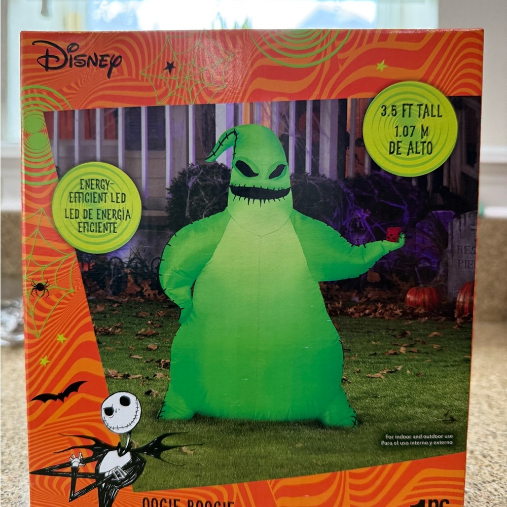 Disney Oogie Boogie Light Up Inflatable - Bright Green